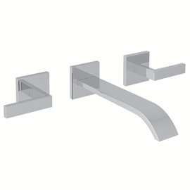 ROHL Wave™ 3-Hole Wall Mount Tub Filler With Lever Handles