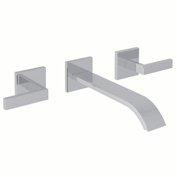 ROHL Wave™ 3-Hole Wall Mount Tub Filler With Lever Handles