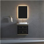 Virta 24 Inch Blackstar Wall Hung Single Vessel Sink Vanity