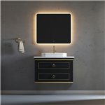 Virta 36 Inch Blackstar Wall Hung Single Vessel Sink Vanity