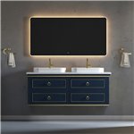 Virta 60 Inch Bluestar Wall Hung Double Vessel Sink Vanity