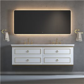 Virta 72 Inch Whitestar Wall Hung Double Sink Vanity