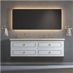 Virta 72 Inch Whitestar Wall Hung Double Sink Vanity