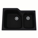 ROHL Allia™ 33" Fireclay 2 Bowl Undermount Kitchen Sink