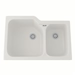 ROHL Allia™ 33" Fireclay 2 Bowl Undermount Kitchen Sink