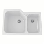 ROHL Allia™ 33" Fireclay 2 Bowl Undermount Kitchen Sink