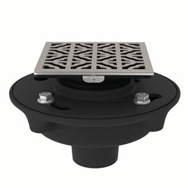 ROHL Cast Iron 2" No Hub Drain Kit With 3146 Petal Decorative Cover