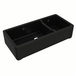 Shaws RC4018 40" Egerton Casement Edge Exterior Double Bowl Farmhouse Apron Front Fireclay Kitchen Sink