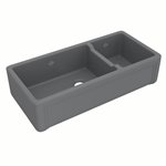 Shaws RC4018 40" Egerton Casement Edge Exterior Double Bowl Farmhouse Apron Front Fireclay Kitchen Sink