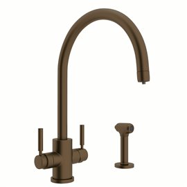 Perrin & Rowe Holborn™ Two Handle Filter Kitchen Faucet with Side Spray