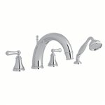 Perrin & Rowe Georgian Era™ 4-Hole Deck Mount Tub Filler with C-Spout