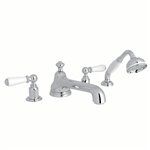 Perrin & Rowe Edwardian™ 4-Hole Deck Mount Tub Filler with Low Spout