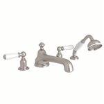 Perrin & Rowe Edwardian™ 4-Hole Deck Mount Tub Filler with Low Spout