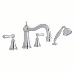 Perrin & Rowe Georgian Era™ 4-Hole Deck Mount Tub Filler with Column Spout