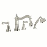 Perrin & Rowe Georgian Era™ 4-Hole Deck Mount Tub Filler with Column Spout