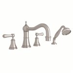 Perrin & Rowe Georgian Era™ 4-Hole Deck Mount Tub Filler with Column Spout