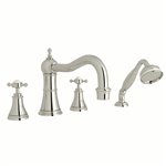 Perrin & Rowe Georgian Era™ 4-Hole Deck Mount Tub Filler with Column Spout