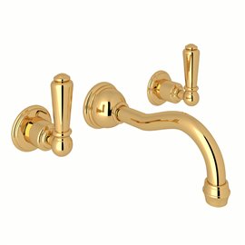 Perrin & Rowe Edwardian™ Wall Mount Lavatory Faucet With Column Spout
