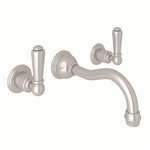 Perrin & Rowe Edwardian™ Wall Mount Lavatory Faucet With Column Spout