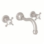 Perrin & Rowe Edwardian™ Wall Mount Lavatory Faucet With Column Spout