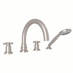 Perrin & Rowe Holborn™ 4-Hole Deck Mount Tub Filler with C-Spout