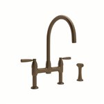 Perrin & Rowe Holborn™ Bridge Kitchen Faucet with C-Spout and Side Spray