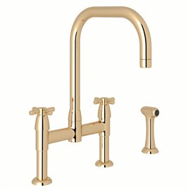 Perrin & Rowe Holborn™ Bridge Kitchen Faucet with U-Spout and Side Spray