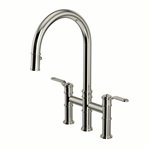 Perrin & Rowe Armstrong™ Pull-Down Bridge Kitchen Faucet with C-Spout