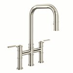 Perrin & Rowe Armstrong™ Pull-Down Bridge Kitchen Faucet with U-Spout