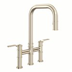 Perrin & Rowe Armstrong™ Pull-Down Bridge Kitchen Faucet with U-Spout