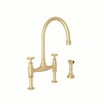 Perrin & Rowe Georgian Era™ Bridge Kitchen Faucet With Side Spray