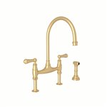 Perrin & Rowe Georgian Era™ Bridge Kitchen Faucet With Side Spray