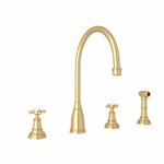 Perrin & Rowe Georgian Era™ Two Handle Kitchen Faucet With Side Spray