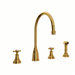 Perrin & Rowe Georgian Era™ Two Handle Kitchen Faucet With Side Spray