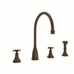 Perrin & Rowe Georgian Era™ Two Handle Kitchen Faucet With Side Spray