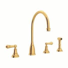 Perrin & Rowe Georgian Era™ Two Handle Kitchen Faucet With Side Spray