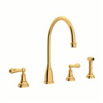 Perrin & Rowe Georgian Era™ Two Handle Kitchen Faucet With Side Spray