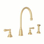 Perrin & Rowe Georgian Era™ Two Handle Kitchen Faucet With Side Spray