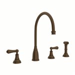 Perrin & Rowe Georgian Era™ Two Handle Kitchen Faucet With Side Spray