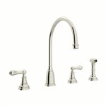 Perrin & Rowe Georgian Era™ Two Handle Kitchen Faucet With Side Spray