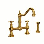 Perrin & Rowe Edwardian™ Bridge Kitchen Faucet With Side Spray