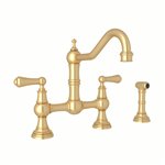 Perrin & Rowe Edwardian™ Bridge Kitchen Faucet With Side Spray