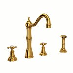 Perrin & Rowe Edwardian™ Two Handle Kitchen Faucet With Side Spray