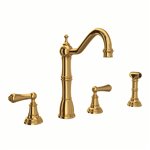 Perrin & Rowe Edwardian™ Two Handle Kitchen Faucet With Side Spray