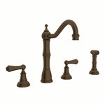 Perrin & Rowe Edwardian™ Two Handle Kitchen Faucet With Side Spray