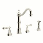 Perrin & Rowe Edwardian™ Two Handle Kitchen Faucet With Side Spray