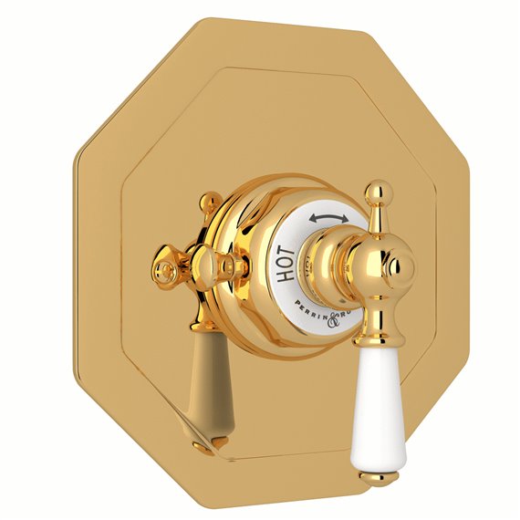 Perrin & Rowe Edwardian™ 3/4" Octagonal Thermostatic Trim Without Volume Control