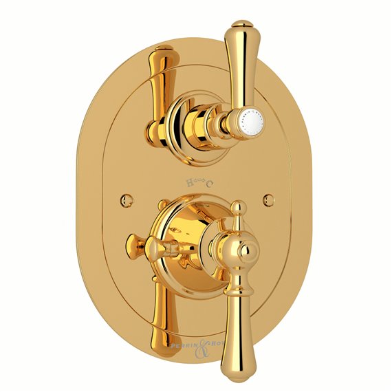 Perrin & Rowe Georgian Era™ 3/4" Oval Thermostatic Trim With Volume Control