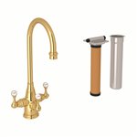 Perrin & Rowe Georgian Era™ Three Handle Bar/Food Prep Filter Kitchen Faucet Kit