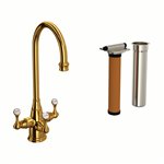 Perrin & Rowe Georgian Era™ Three Handle Bar/Food Prep Filter Kitchen Faucet Kit